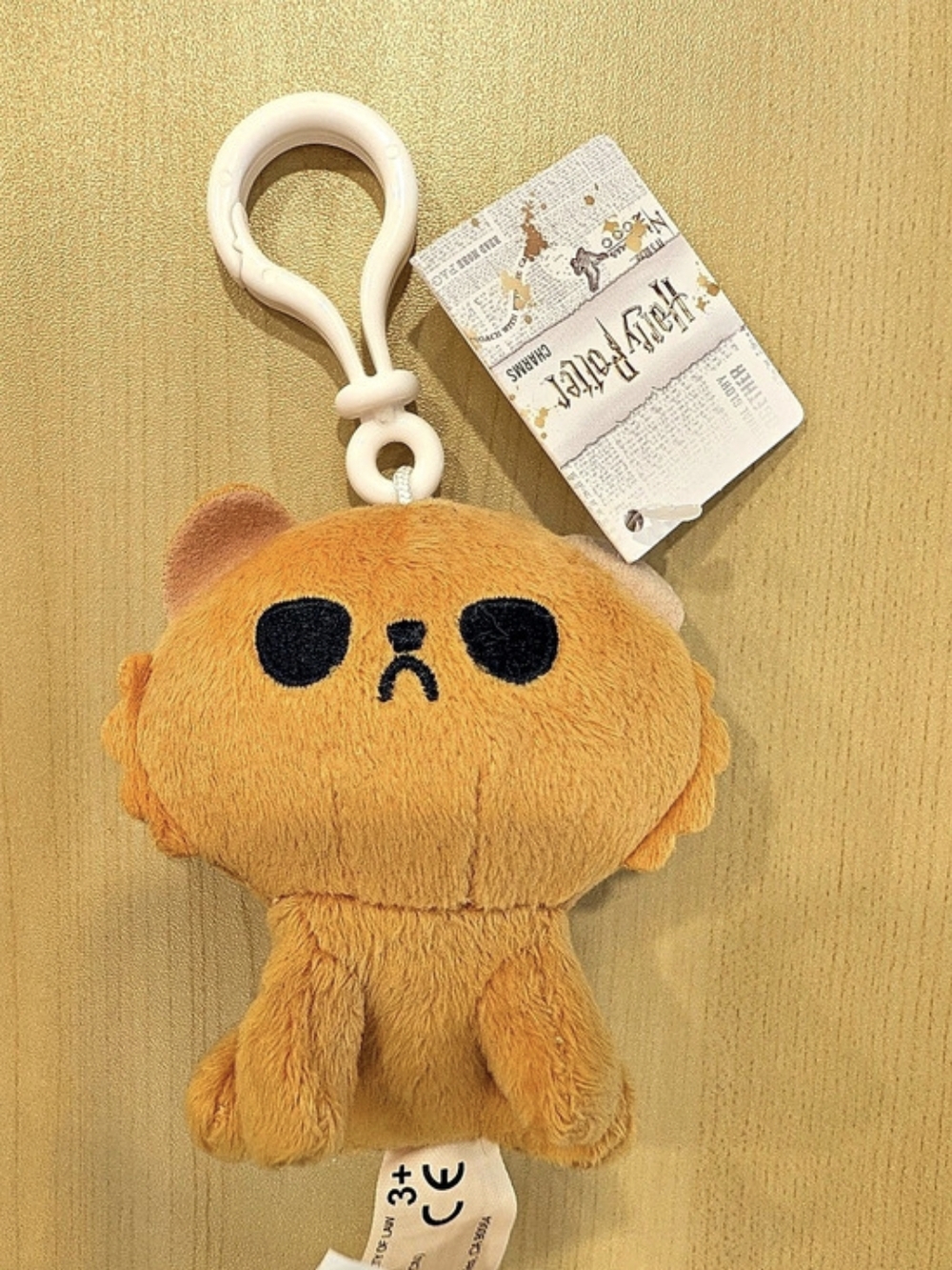 Harry Potter Charms Crookshanks Plush Keychain Orange & White